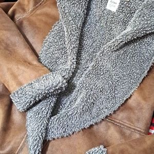 Dylan luxury fur lined casual cape coat L